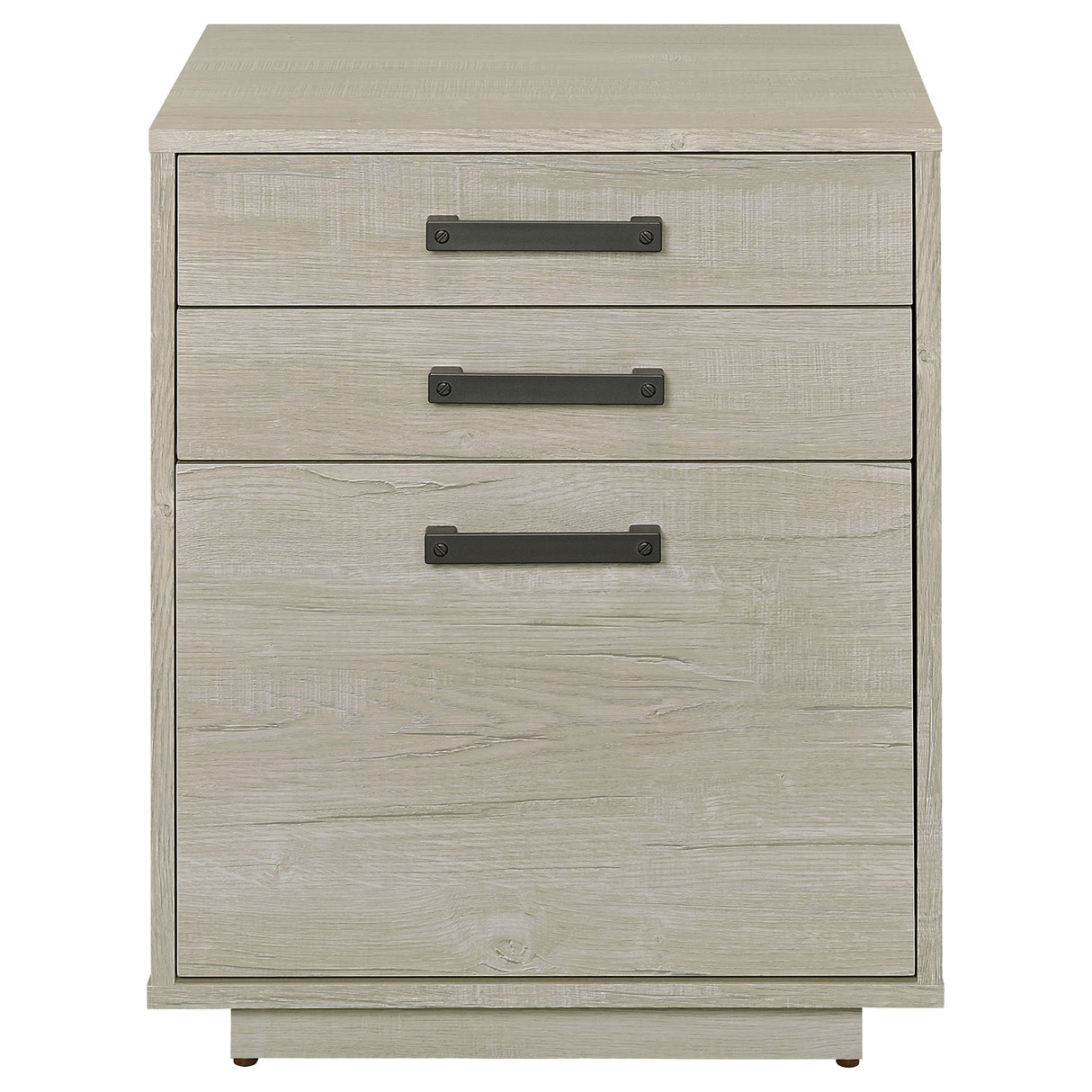 Loomis 3-Drawer Home Office File Cabinet, Whitewashed Grey