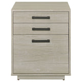 Loomis 3-Drawer Home Office File Cabinet, Whitewashed Grey