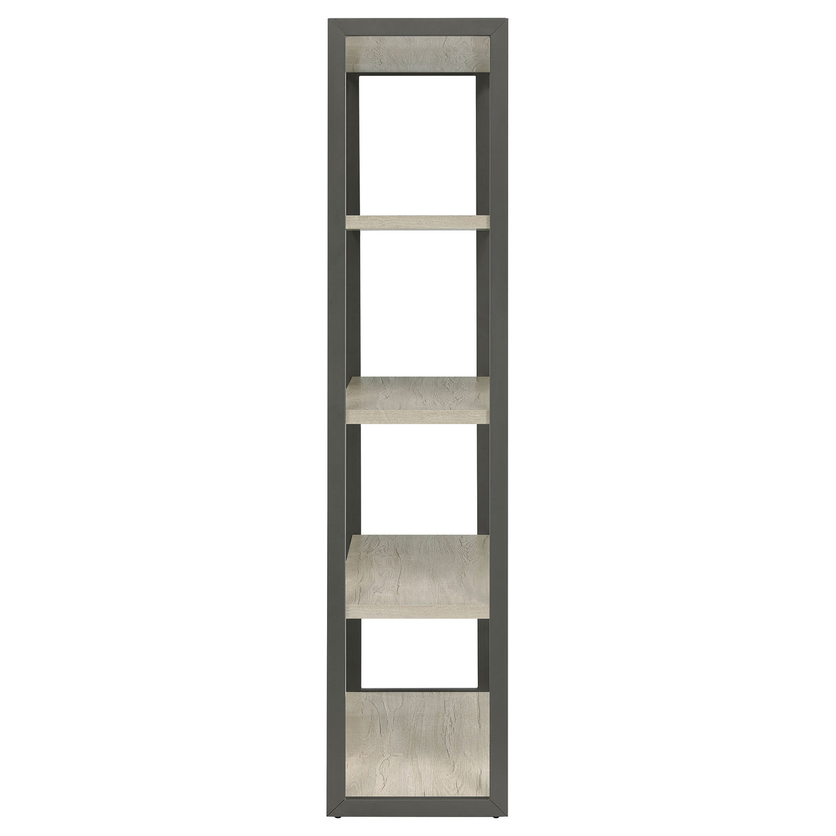 Loomis 72-Inch 4-Shelf Bookshelf, Whitewashed Grey