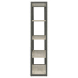 Loomis 72-Inch 4-Shelf Bookshelf, Whitewashed Grey