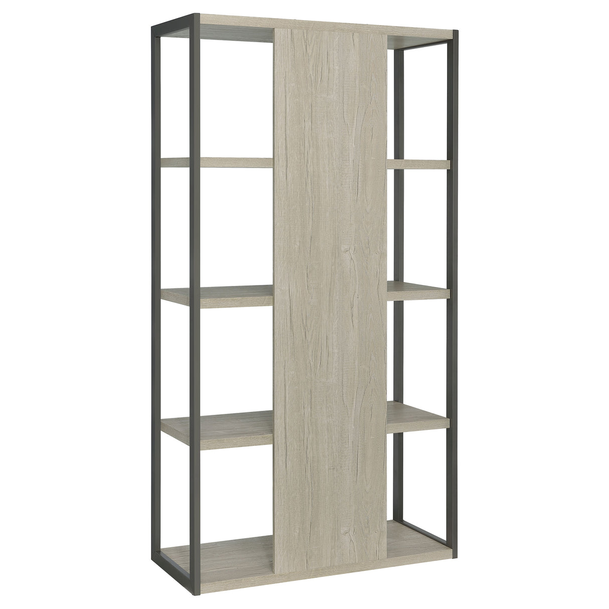 Loomis 72-Inch 4-Shelf Bookshelf, Whitewashed Grey
