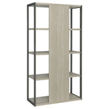 Loomis 72-Inch 4-Shelf Bookshelf, Whitewashed Grey