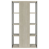 Loomis 72-Inch 4-Shelf Bookshelf, Whitewashed Grey