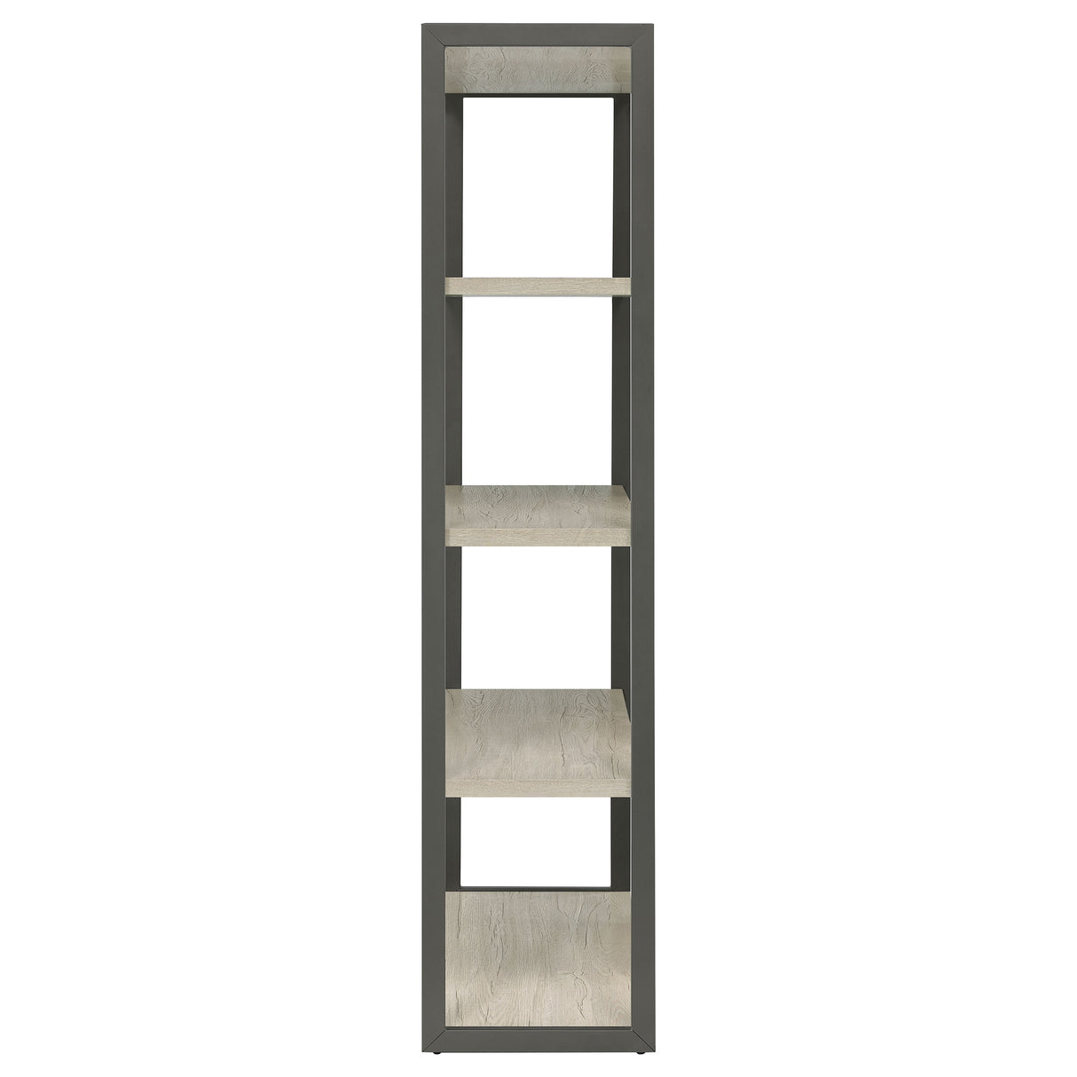 Loomis 72-Inch 4-Shelf Bookshelf, Whitewashed Grey