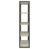 Loomis 72-Inch 4-Shelf Bookshelf, Whitewashed Grey