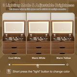 Vanity Desk With Lighted Mirror & Stool