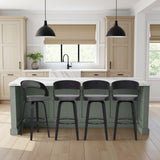 Shelly - 26" Counter Height Swivel Bar Stool With Black Frame