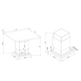 Sammi - Bar Table With And Pedestal Base - Black / White Print