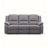 Modern 3 Seat Manual Reclining Sofa With Deep Recline