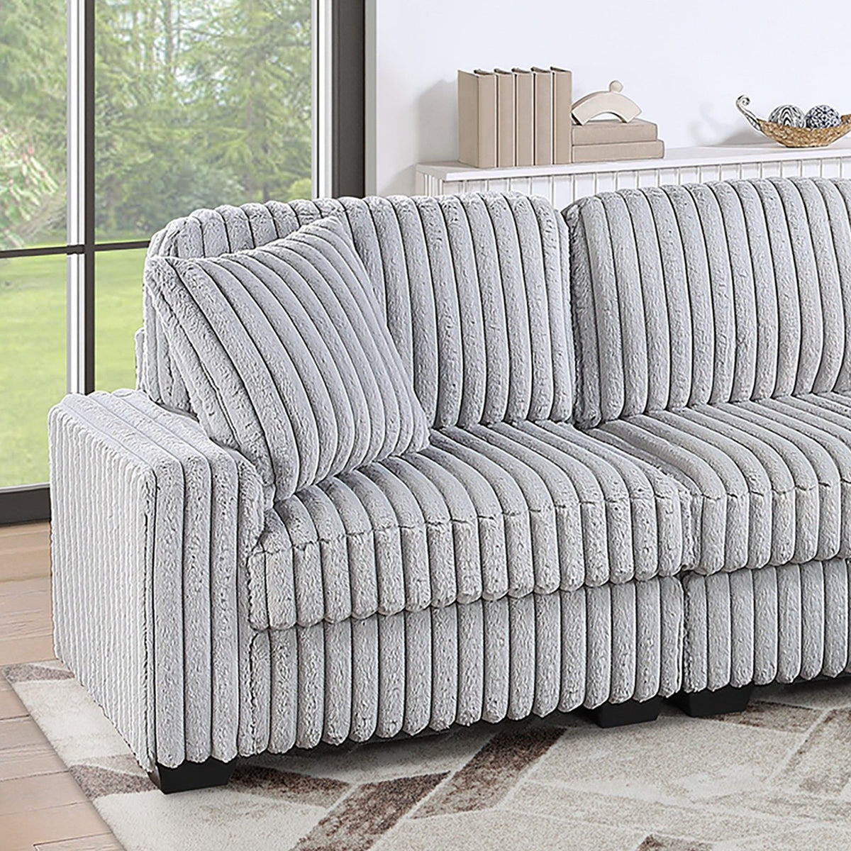 Sectional Sofa Set With Reversible Chaise, Living Room Furniture