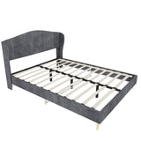 Upholstered Bed, Tufted Headboard, Comfortable Sleep