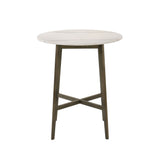 Jayla - 35.5" Marble Top Pub Table - Night Wenge / White