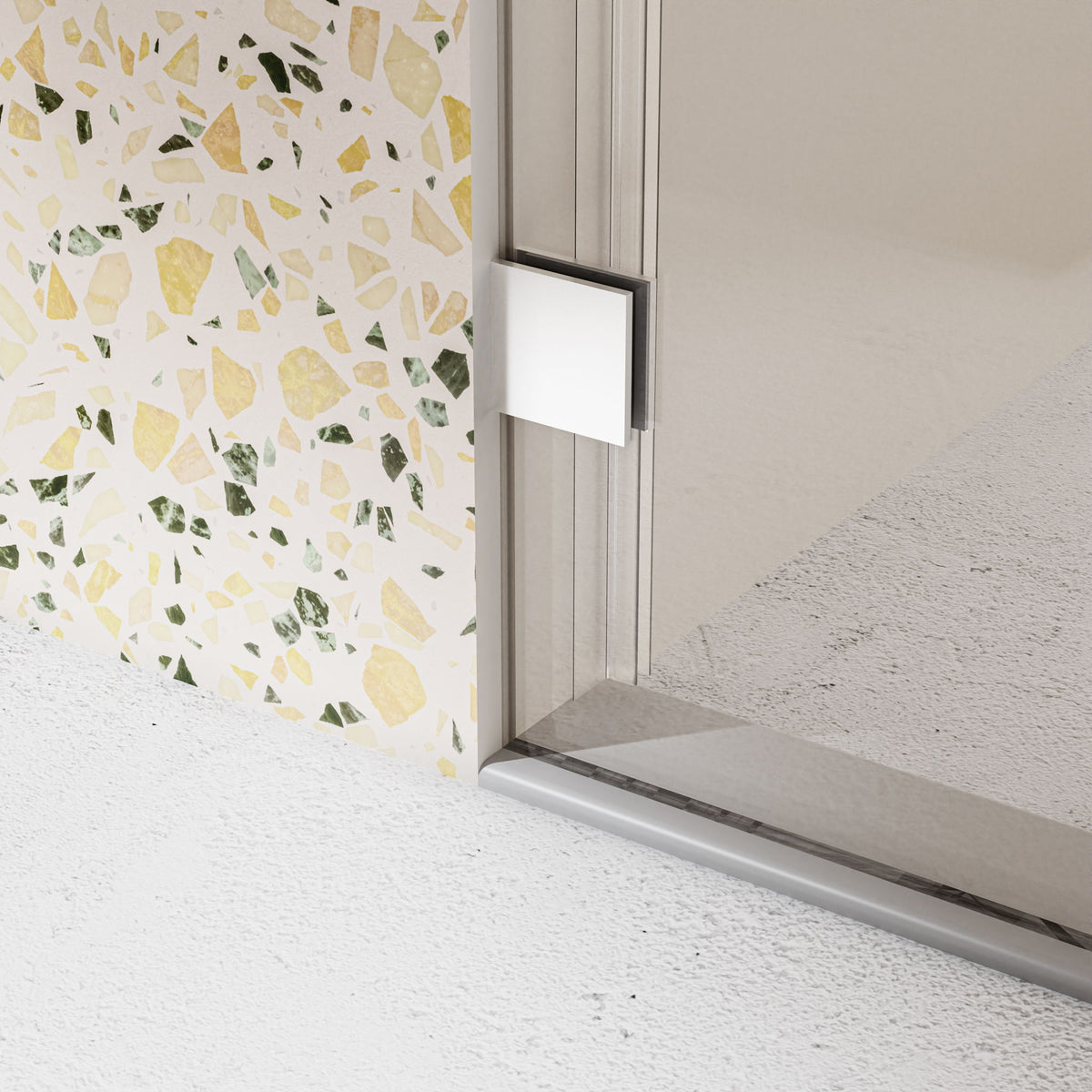 Frameless Single Sliding Soft Close Shower Doors, 5 / 16" Sgcc Tempered Glass - Chrome