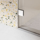 Frameless Single Sliding Soft Close Shower Doors, 5 / 16" Sgcc Tempered Glass - Chrome