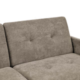Easy Convert Futon Sofa With Tufted Back And Seat