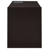 Maxim - 2 Drawer Computer Desk With Lift Top Storage And Power Outlet - Cappuccino