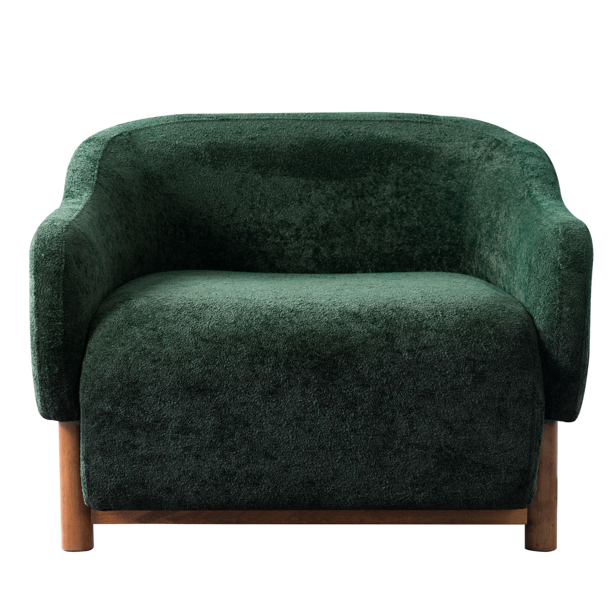 Modern Accent Chair With Recessed Arms And Tight Back