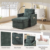 Multifunctional Chenille Recliner Sofa With Storage And Phone Bracket