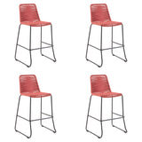 Shasta - 30" Outdoor Metal And Rope Stackable Barstool