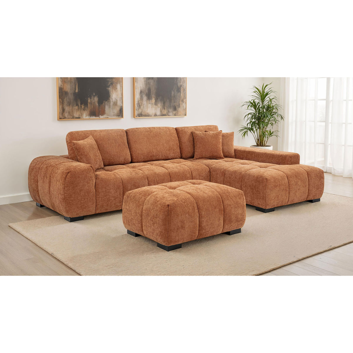 Plather - Rectangular Ottoman