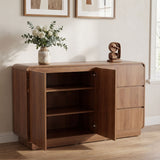 Sideboard, Wide Storage With 2 Doors And 3 Drawers