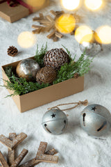 Christmas Ball Ornaments, Wood Decorative Hanging Ball Christmas Tree Ornaments For Holiday Party Decorations