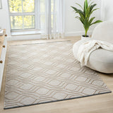 LUXE WEAVERS Moroccan Trellis Washable Area Rug Beige 5x7