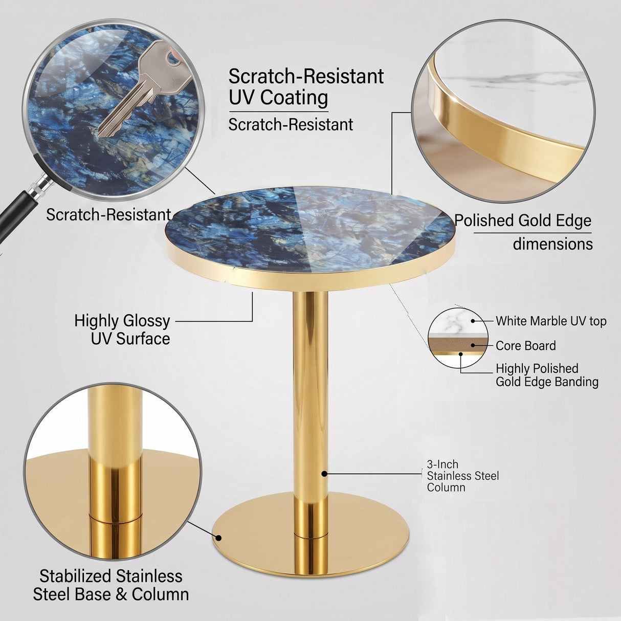 Modern Round Bistro Table