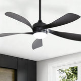 45" Ceiling Fan With DC Motor Smart App Control Quiet Reversible Operation Dimmable Lighting And Timer