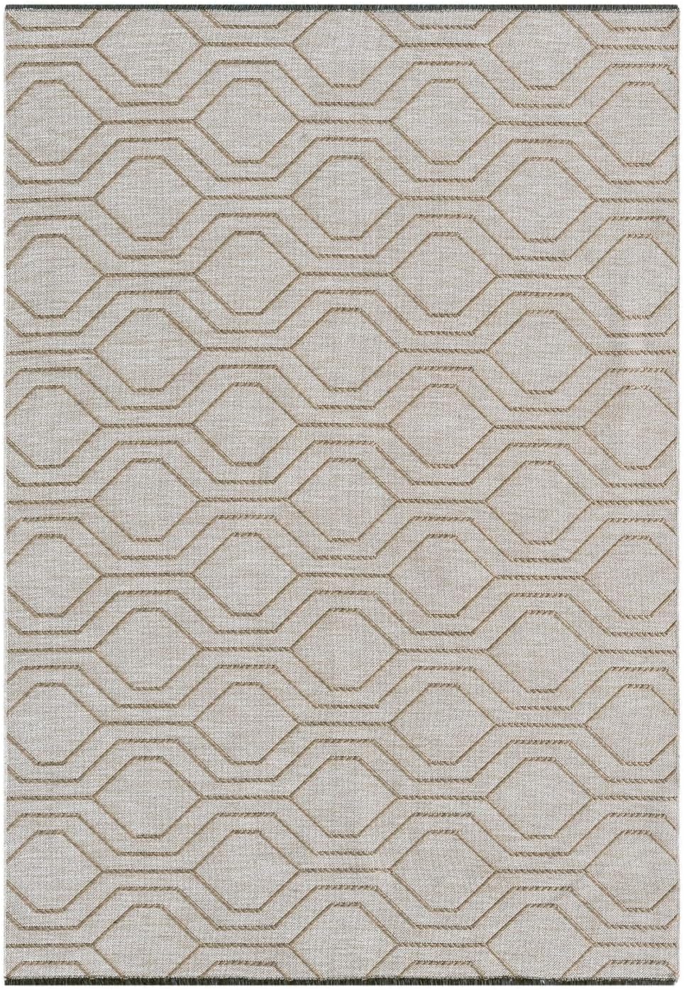 LUXE WEAVERS Moroccan Trellis Washable Area Rug Beige 5x7