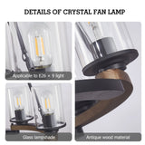 Wagon Wheel Chandelier, Ceiling Light With Adjustable Height - Black / Brown