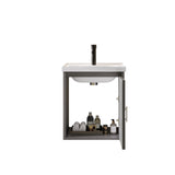 Floating Bathroom Vanity Combo, Wall Mounted Cabinet With Sink & Soft Close Doors For Small Bathrooms