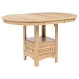 Davis - 5 Piece Oval Counter Height Dining Set With Expandable Table - Light Oak