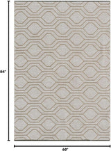 LUXE WEAVERS Moroccan Trellis Washable Area Rug Beige 5x7