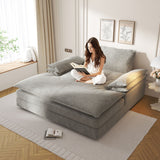 Modern Oversized Double Chaise Lounge Chair