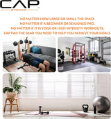 CAP 12-sided Rubber Dumbbell Set with Rack