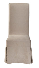 Linen Slip Covered Parsons Chair (Set of 2) - Pearl Silver