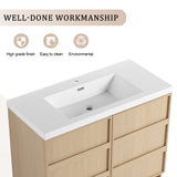 Freestanding Bathroom Vanity With Sink & 2 Soft Close Cabinet Doors