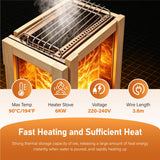 6000W 240V Outdoor Steam Sauna For 4 People - Ameican White Oak