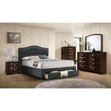 Modern Button Tufted Arch Headboard Bed With Storage Footboard