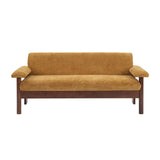 Sofa With Pillow Top Arms, Single Cushion Couch For Living Room - Yellow