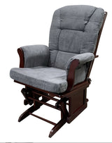 Adeliza - Microfiber Glider Chair With Ottoman - Gray - Stationary Chair & Ottoman - Alpine Outlets