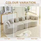 Curved Sectional Sofa With 6 Pillows