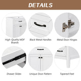 Modern Bathroom Vanity With Sink, Freestanding Design With Drawers And Doors