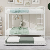 Bunk Bed For Kids, Convertible Frame With Ladders & Guardrail