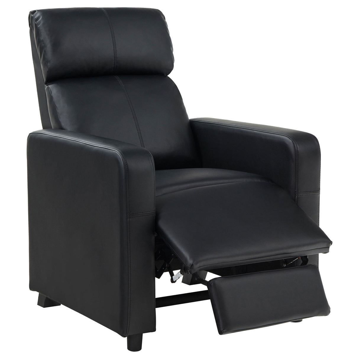 Warren - 4 Seater Home Theater With Wedge Console Recliners - Black