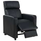 Warren - 4 Seater Home Theater With Wedge Console Recliners - Black