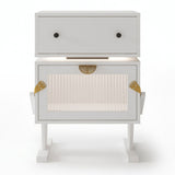 Robot LED Nightstand With 360° Rotating Drawer