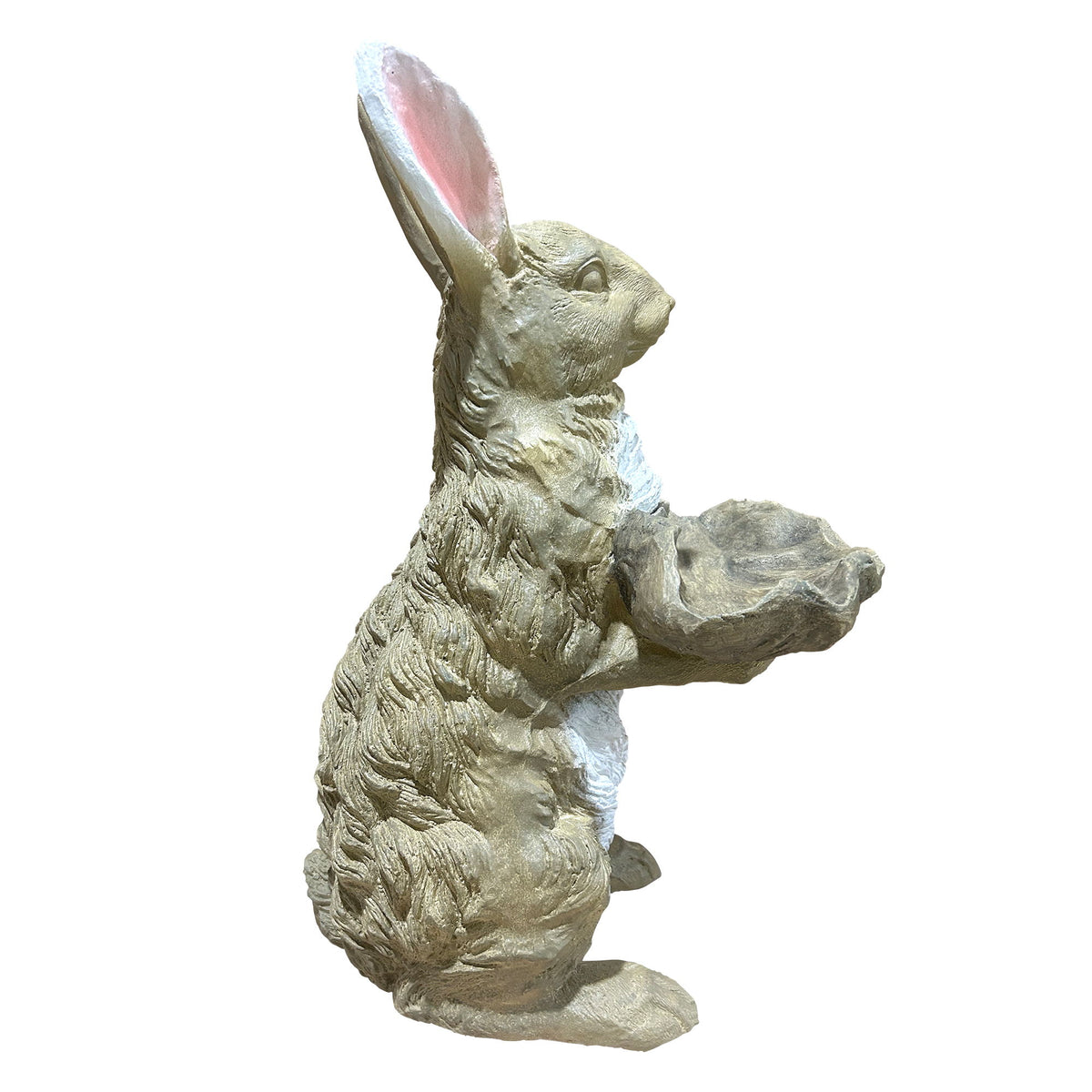 Magnesium Oxide Bunny Statue Holding Decor Hand-Painted Rabbit Sculpture Garden Lawn Ornament