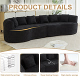 Curved Sectional Sofa With 6 Pillows
